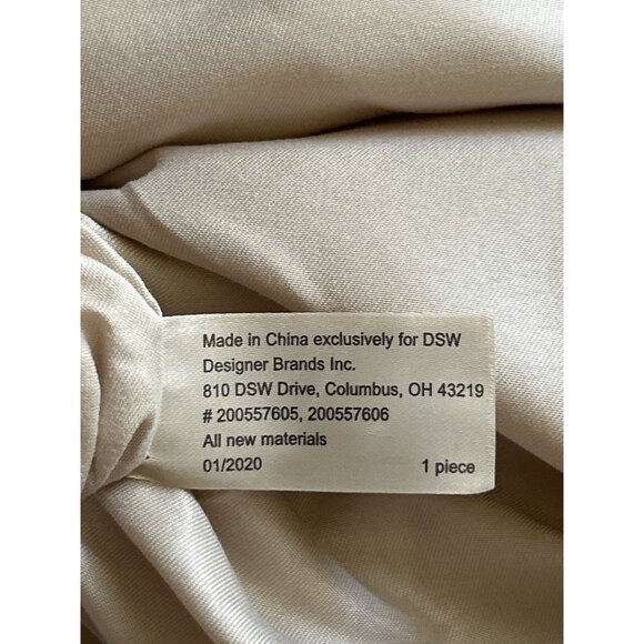 DSW Tan Blue Floral Print Large Canvas Tote Bag & Zip Pouch Set - Picture 9 of 9